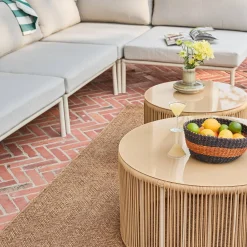 Conjunto de jardín modular de aluminio y cuerdas, 5 plazas