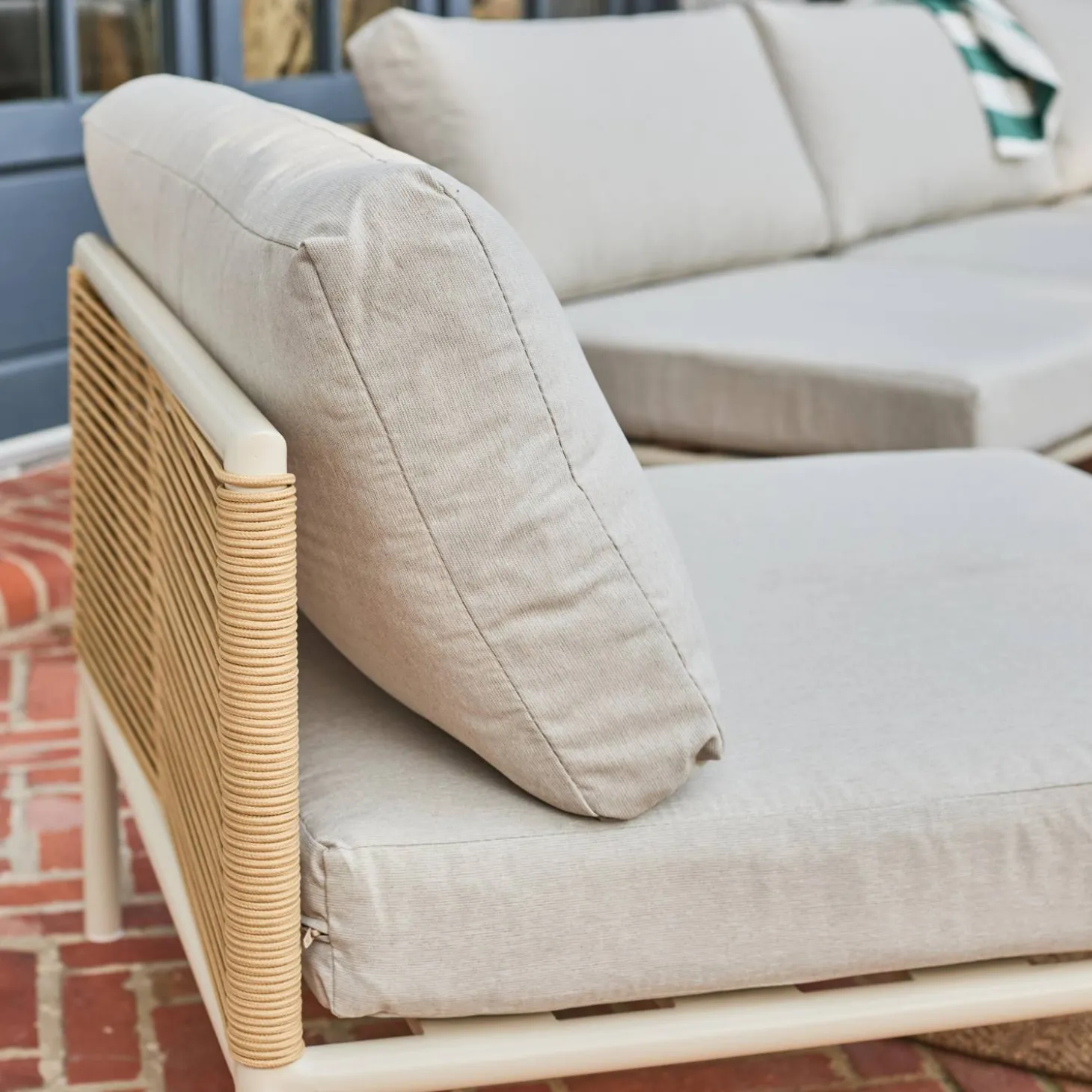 Conjunto de jardín modular de aluminio y cuerdas, 5 plazas