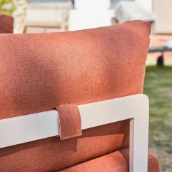 Conjunto de jardín modular de aluminio, 4 plazas