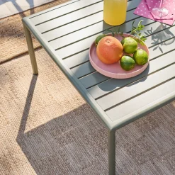 Conjunto de jardín modular de aluminio, 4 plazas