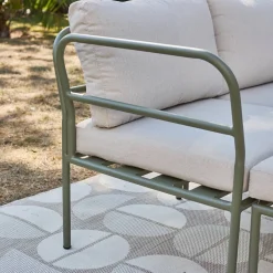Conjunto de jardín modular de aluminio, 4 plazas