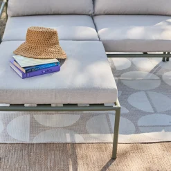 Conjunto de jardín modular de aluminio, 4 plazas