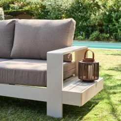 Conjunto de muebles de jardín de aluminio, 5 plazas
