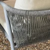Conjunto de muebles de jardín de aluminio y cuerdas, 4 plazas