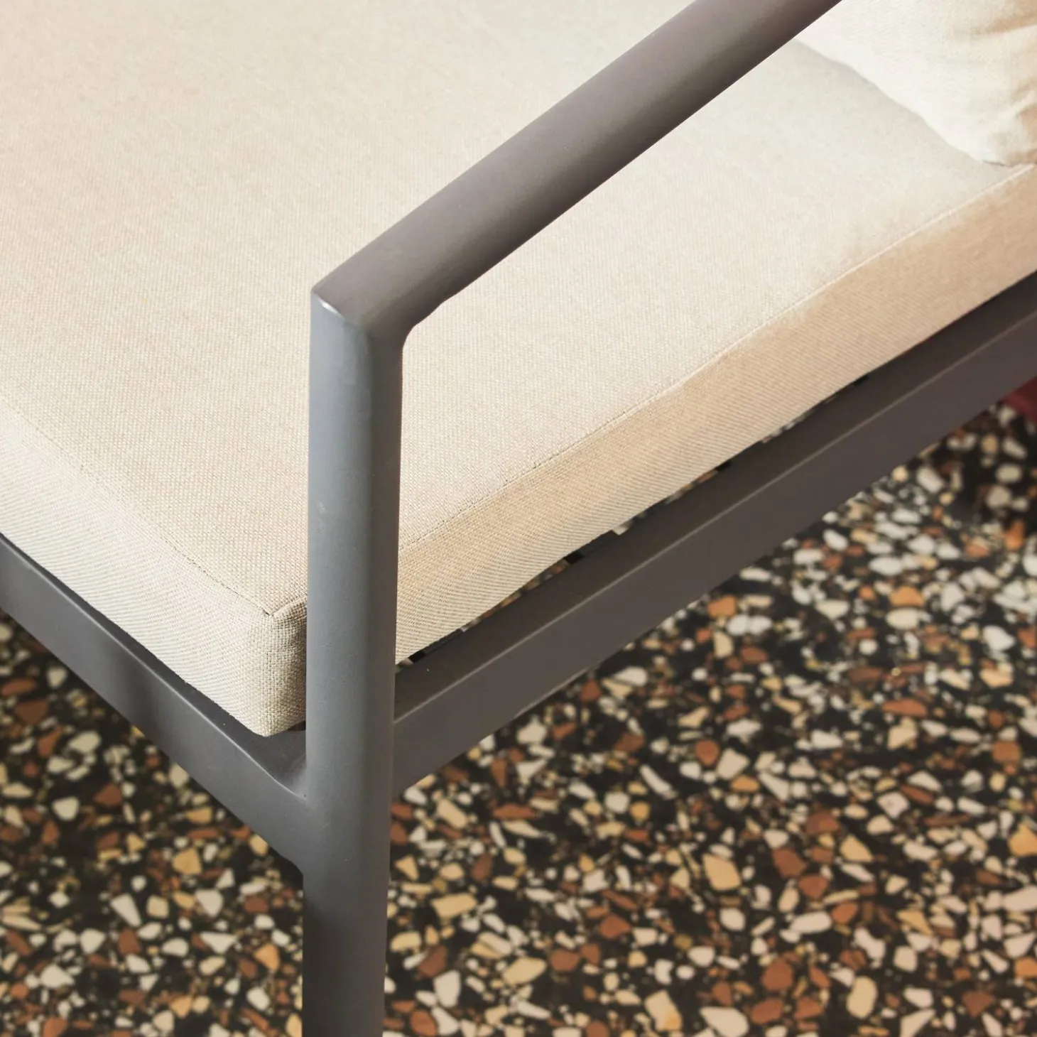 Conjunto de muebles de jardín de aluminio y cuerdas, 4 plazas