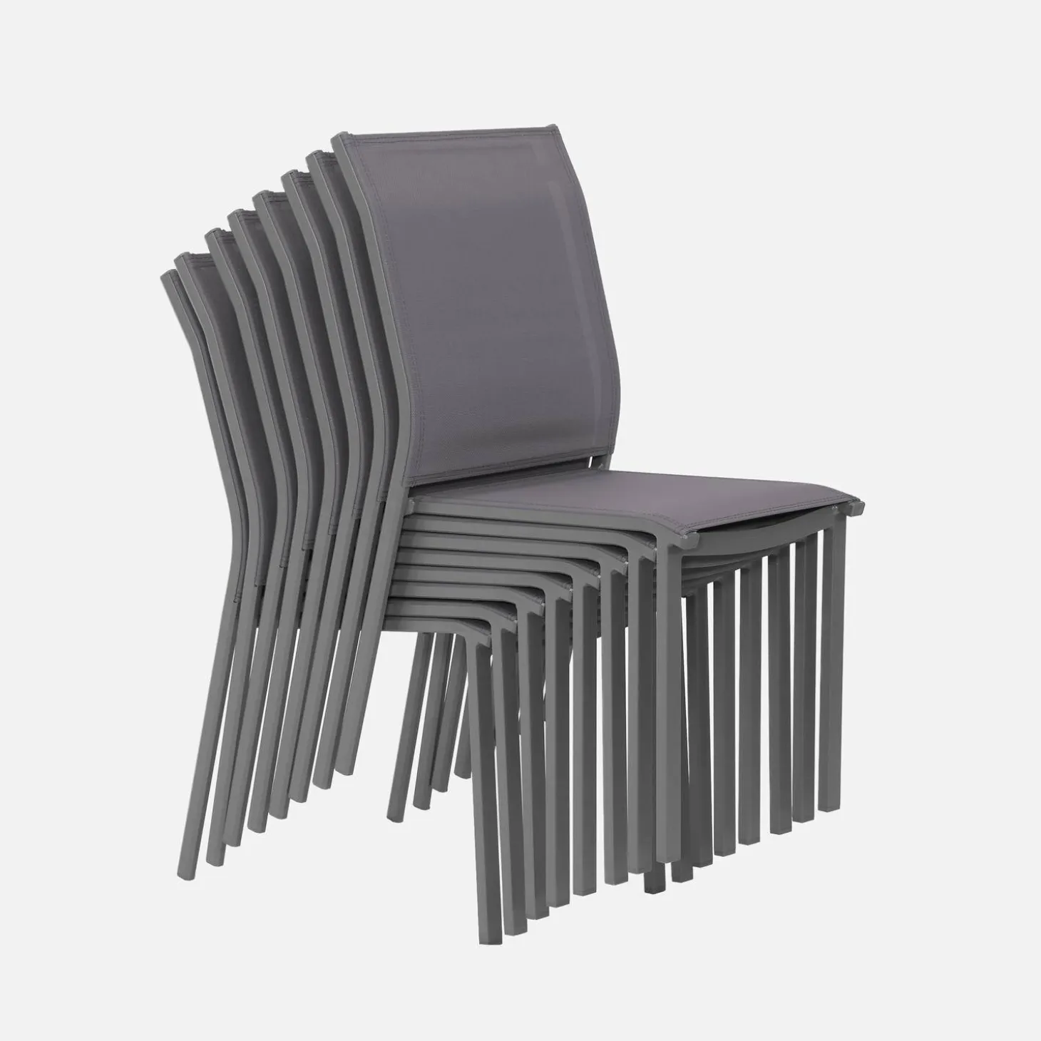 Conjunto mesa de jardín de aluminio con 8 sillas
