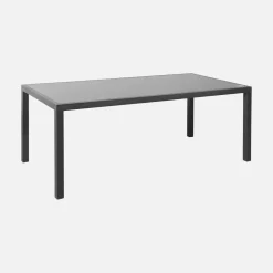 Conjunto mesa de jardín de aluminio y de textileno, 8 sillas