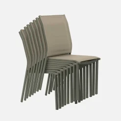 Conjunto mesa de jardín de aluminio con 8 sillas