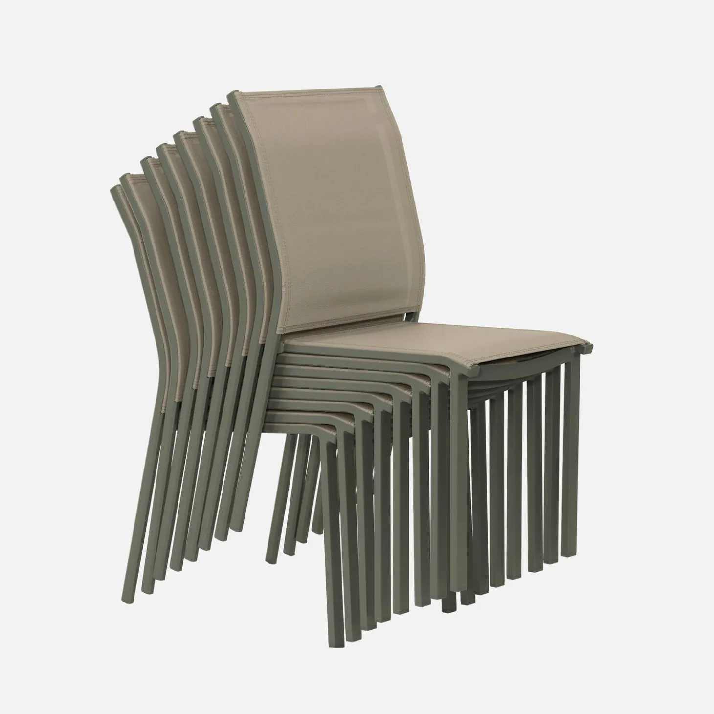 Conjunto mesa de jardín de aluminio con 8 sillas