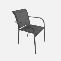 Conjunto mesa de jardín extensible de aluminio con 8 sillas