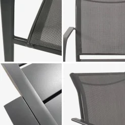 Conjunto mesa de jardín extensible de aluminio con 8 sillas