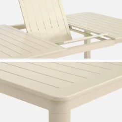 Conjunto mesa de jardín extensible de aluminio con 12 sillas
