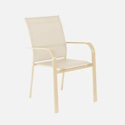 Conjunto mesa de jardín extensible de aluminio con 12 sillas