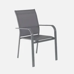 Conjunto mesa de jardín extensible de aluminio con 12 sillas