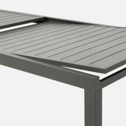 Conjunto mesa de jardín extensible de aluminio con 10 sillas