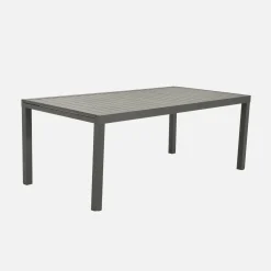 Conjunto mesa de jardín extensible de aluminio con 10 sillas