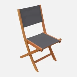Conjunto mesa de jardín extensible de madera de eucalipto con 8 sillas