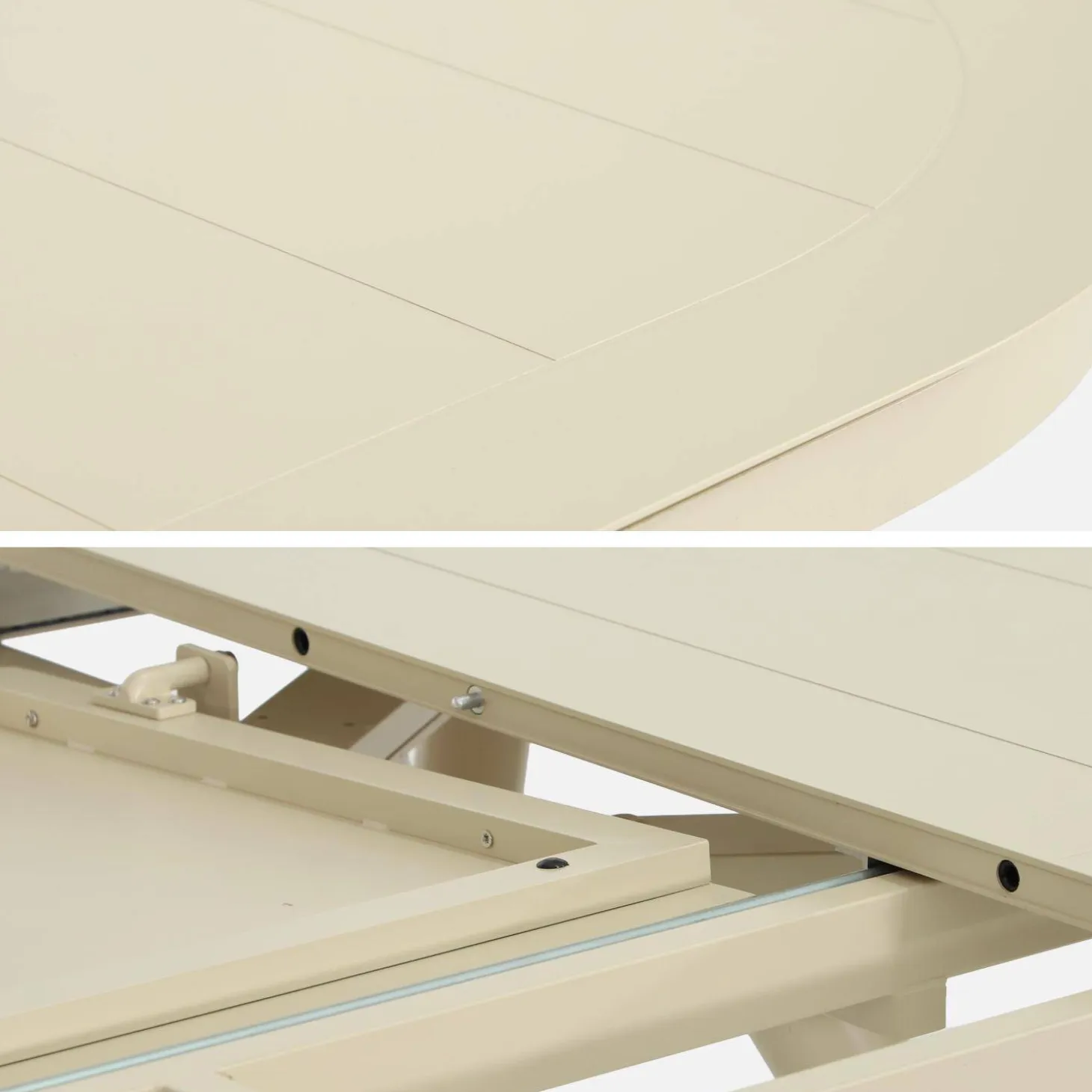 Conjunto mesa de jardín ovalada extensible de aluminio con 8 sillas
