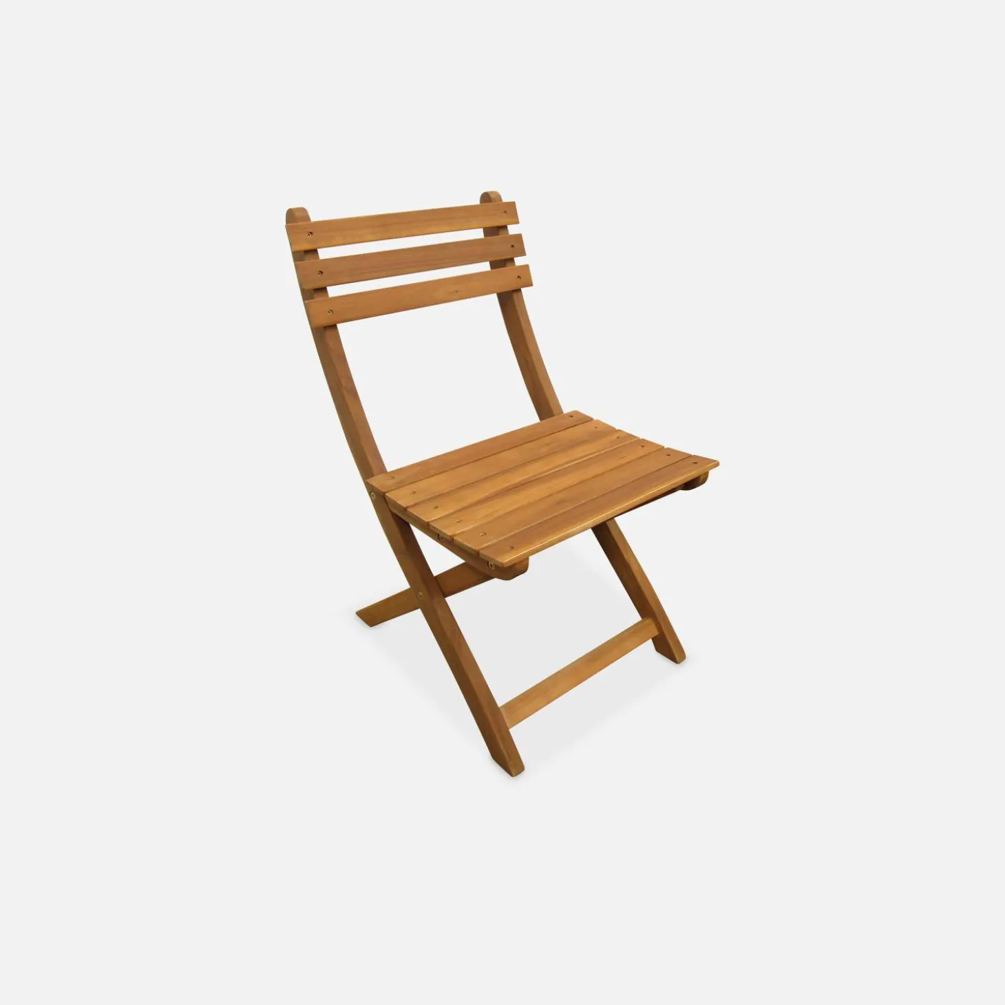 Conjunto mesa de jardín plegable de madera ovalada con 6 sillas