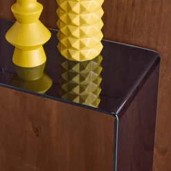 Consola de cristal, Glintz, templado, 110x35x75 cm