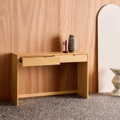 Consola de madera con 2 cajones, 120cm