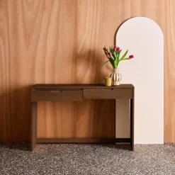 Consola de madera con 2 cajones, 120cm