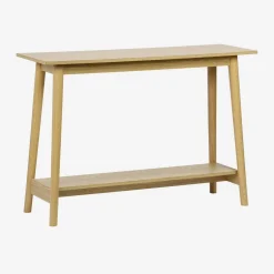 Consola escandinava con acabado de color nogal, 110cm