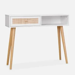 Consola estilo escandinavo de caña, 100cm