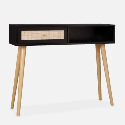Consola estilo escandinavo de caña, 100cm