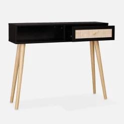 Consola estilo escandinavo de caña, 100cm