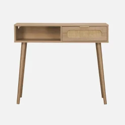 Consola estilo escandinavo con efecto madera, 100cm