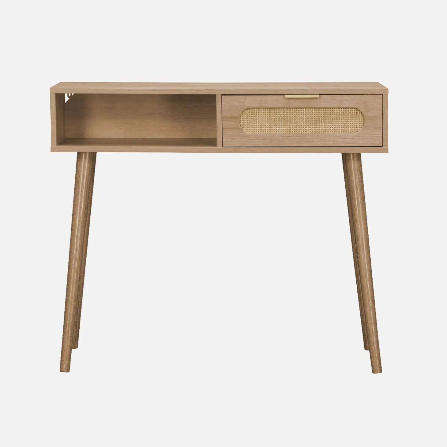 Consola estilo escandinavo con efecto madera, 100cm