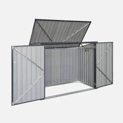 Contenedor de basura doble de acero galvanizado con 1,75m²