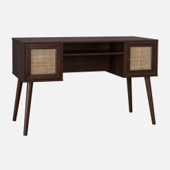 Escritorio decoración madera con 2 puertas