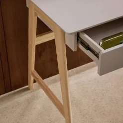 Escritorio decorativo de madera con 2 cajones, 120cm