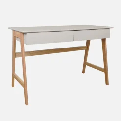 Escritorio decorativo de madera con 2 cajones, 120cm