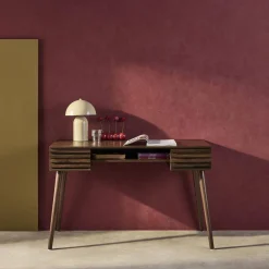 Escritorio efecto madera 2 cajones