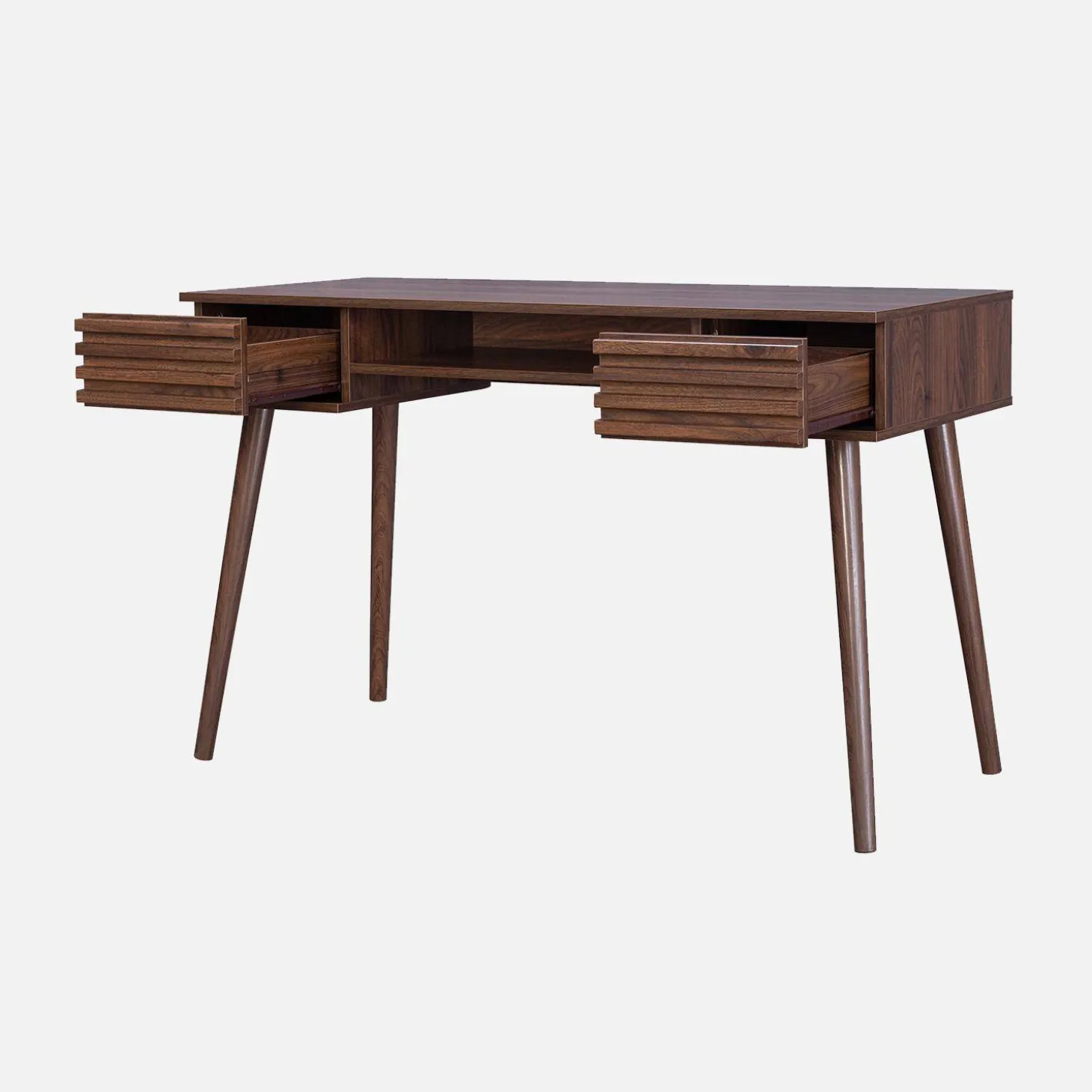 Escritorio efecto madera 2 cajones
