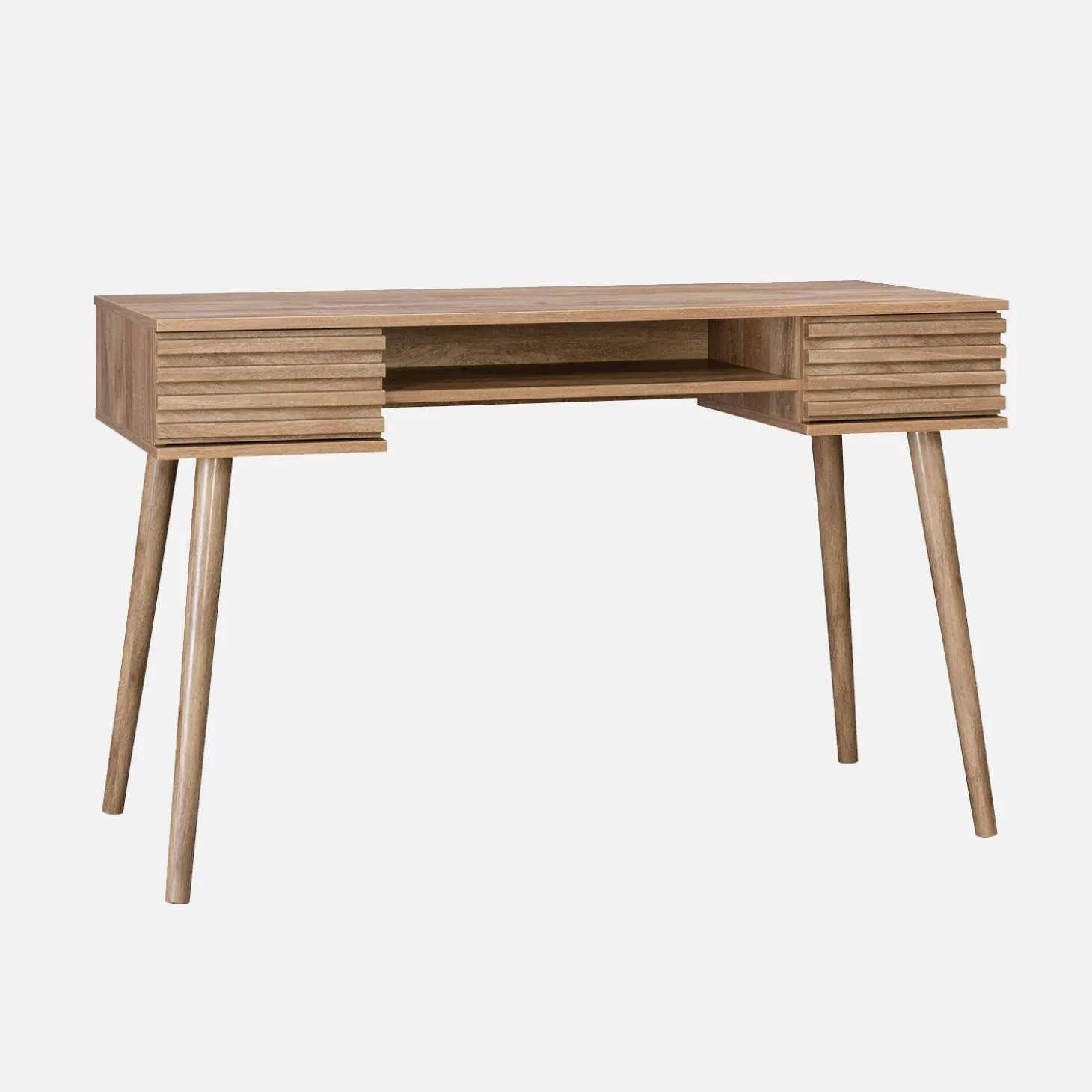 Escritorio efecto madera 2 cajones