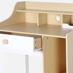 Escritorio infantil con cajón y estantes