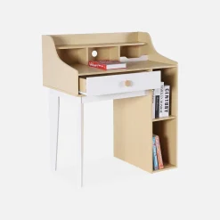 Escritorio infantil con cajón y estantes