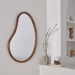 Espejo de madera de abeto decorativo de pared, 95cm