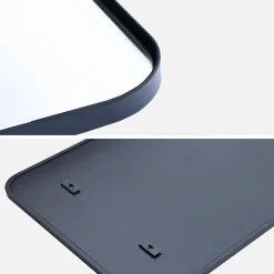 Espejo rectangular en acero decorativo de pared