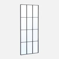 Espejo rectangular industrial en acero decorativo de pared