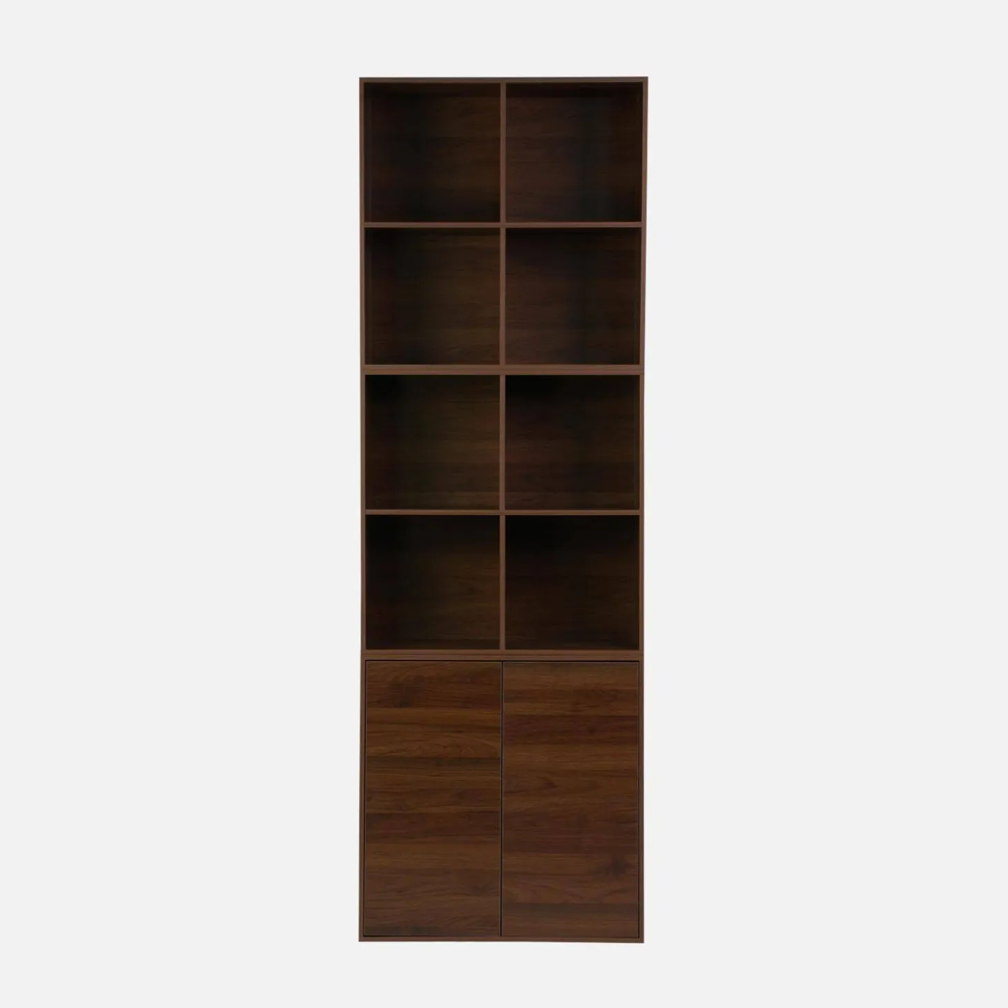 Estante, biblioteca modular con 2 puertas y 8 nichos