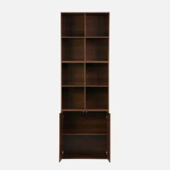 Estante, biblioteca modular con 2 puertas y 8 nichos