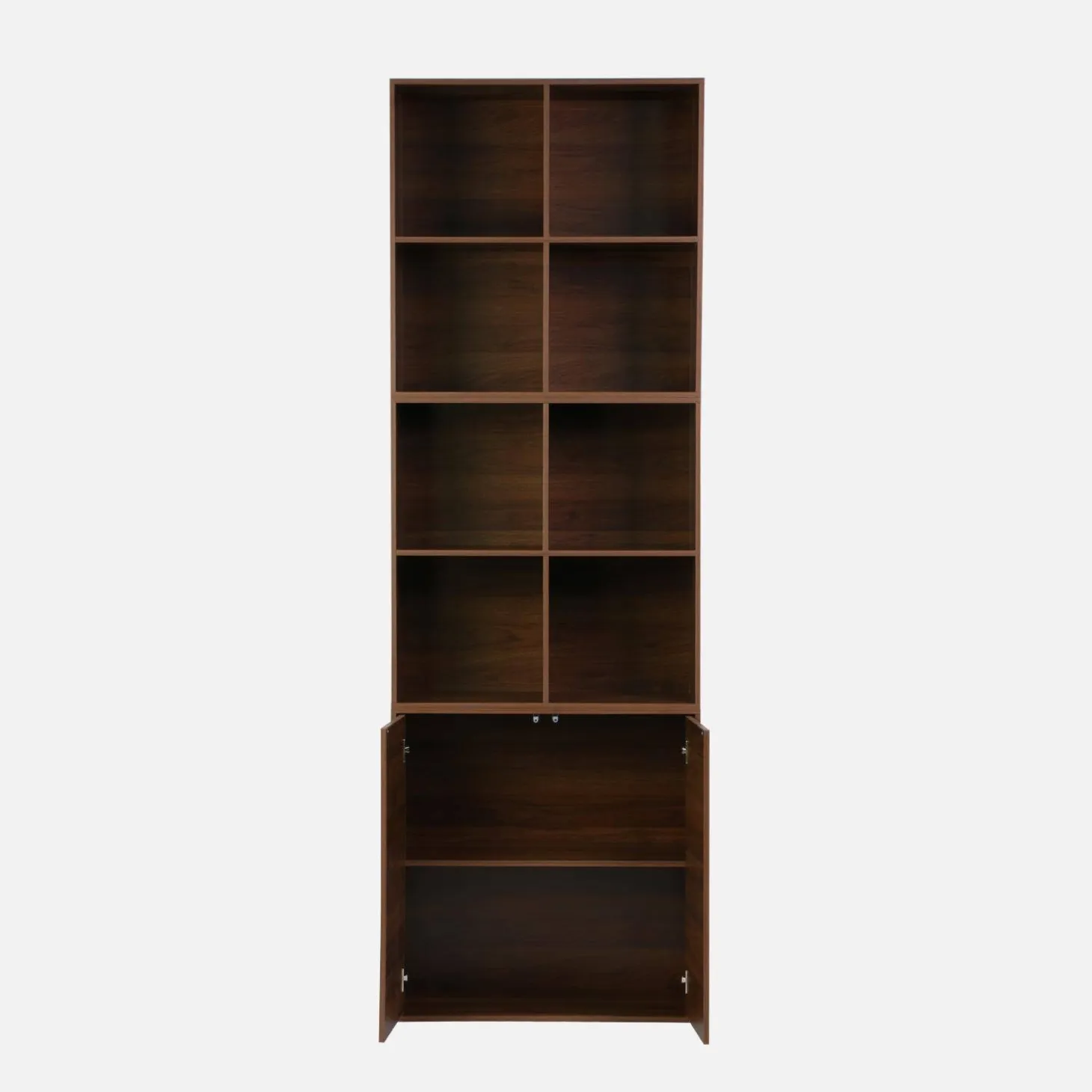 Estante, biblioteca modular con 2 puertas y 8 nichos