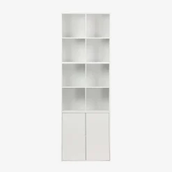 Estante, biblioteca modular con 2 puertas y 8 nichos