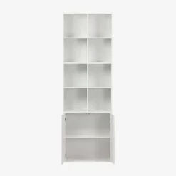 Estante, biblioteca modular con 2 puertas y 8 nichos