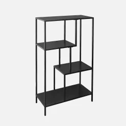 Estantería asimétrica de metal con 4 estanterías